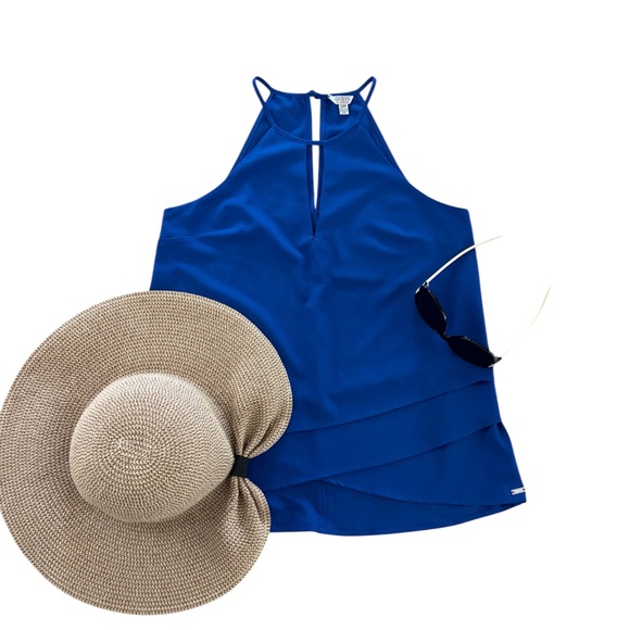 Guess Tops - Guess Halter Neck Blouse - Blue Size XS